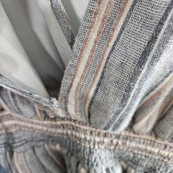 AMERICAN EAGLE Women's Striped Jumpsuit Romper Belted - Picture 10 of 14